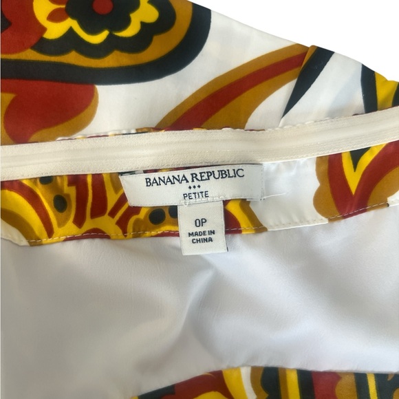 Banana Republic Strapless Paisley Dress - Yellow, Red, Brown - Picture 6 of 6